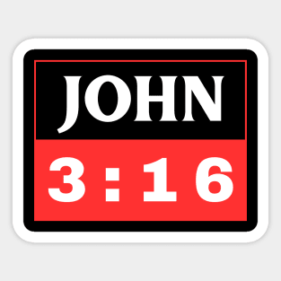 Bible Verse John 3:16 | Christian Sticker